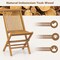Costway Patio Chairs Set of 2/4 with Slatted Seat & Backrest No Assembly Needed for Poolside